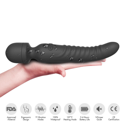 Διπλός τελών Massager ευφυής θέρμανσης AV δονητής δονητών λαιμών ράβδων μαλακός