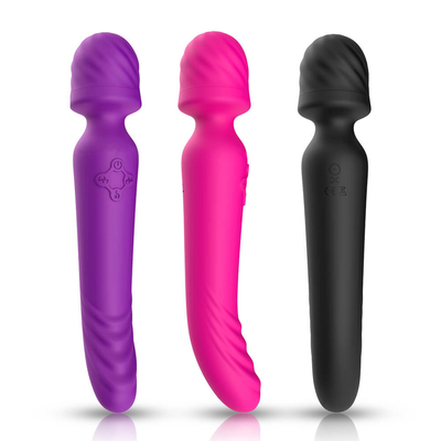 Μαλακή σιλικόνης Bendable AV ράβδων Massager ευφυής θέρμανση τελών λαιμών διπλή