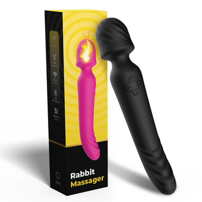 Μαλακή σιλικόνης Bendable AV ράβδων Massager ευφυής θέρμανση τελών λαιμών διπλή