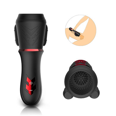 Ράβδος ατόμων AV - δονητής Masturbator Massager φλυτζανιών άσκησης Glans 10 συχνότητες, διπλές μηχανές