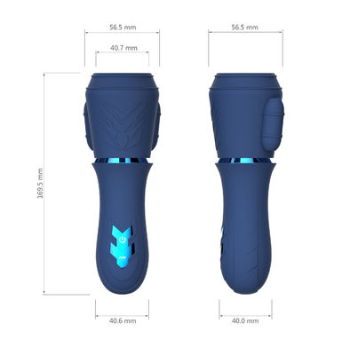 Ράβδος ατόμων AV - δονητής Masturbator Massager φλυτζανιών άσκησης Glans 10 συχνότητες, διπλές μηχανές