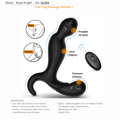 Bendable αρσενικός Masturbator τηλεχειρισμού αδιάβροχος προστατικός δονητής Massager