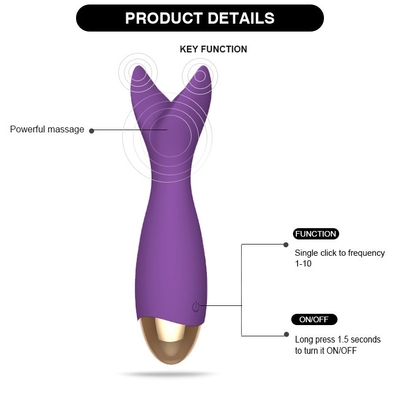 ODM USB επανακαταλογηστέα Clit ηλεκτρική ράβδος Massager δονητών δονητών διαμορφωμένη Υ